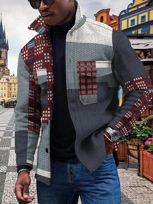 Cardigan Estampado 3D con Degradado de Colores y Botones en Relieve - Image 16