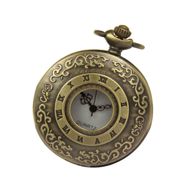 Reloj de Bolsillo Vintage Estilo Europeo con Patrón Nube Romana y Cadena - Image 10