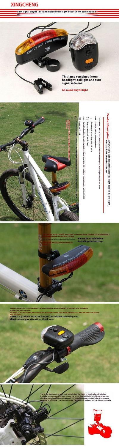 Kit de Seguridad para Bicicleta: Luz Trasera Inteligente + Bocina Electrónica 8 Tonos - Image 9