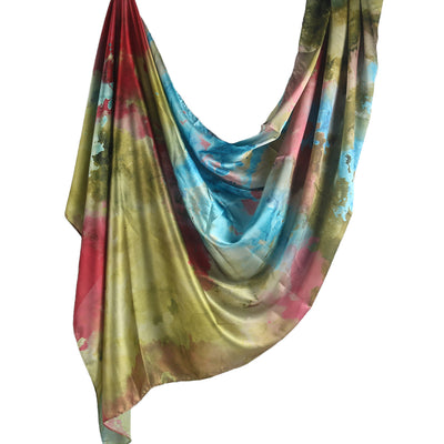 Pañuelo de Seda Estampado Mármol Étnico Premium - Image 9