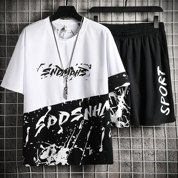 Conjunto Juvenil Estampado de Dos Piezas - Casual y Versátil