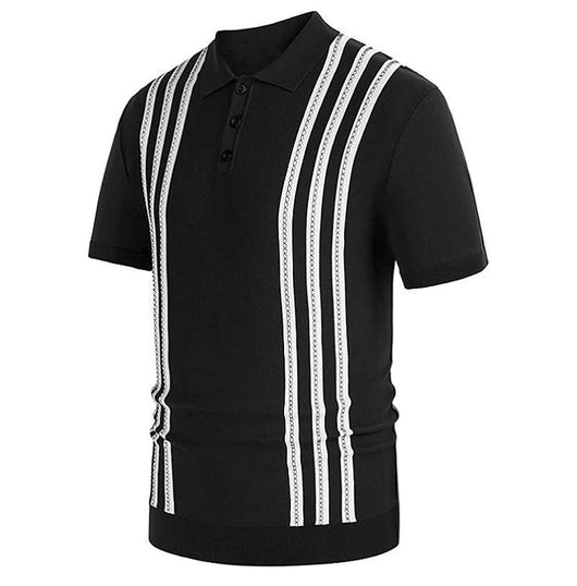 Polo Casual Manga Corta a Rayas para Hombre - Image 10