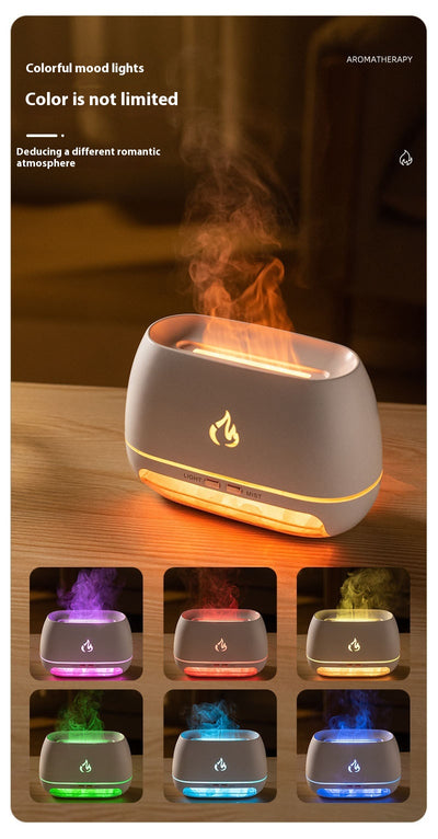 Difusor de Aromaterapia con Efecto Llama y Grano de Madera - Image 13