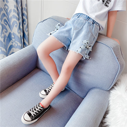 Shorts de Mezclilla para Niñas con Moño - Ideal para Verano - Image 5