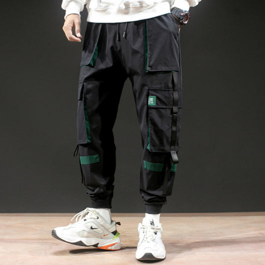 Pantalones Harem Casuales para Hombre con Tirantes