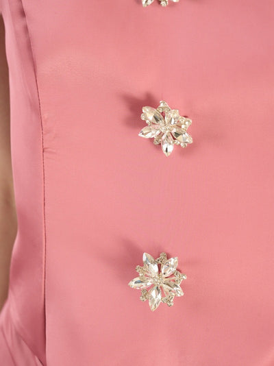 Conjunto de Dos Piezas Satinado Rosa Tridimensional - Colección Rejuvenecedora para Cumpleaños - Image 6