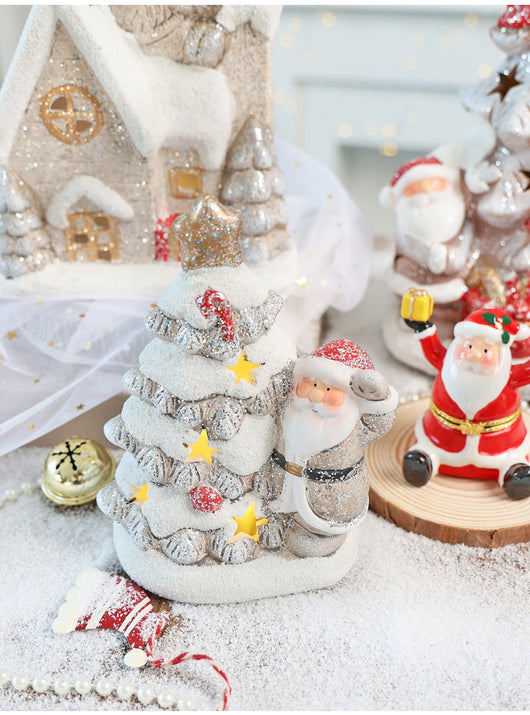 Adornos Navideños de Cerámica con Luz - Casitas de Nieve Brillantes - Image 13