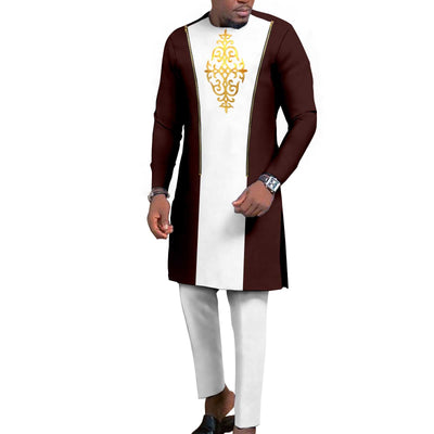 Conjunto de Dos Piezas de Algodón Bronceado para Hombre - Image 3