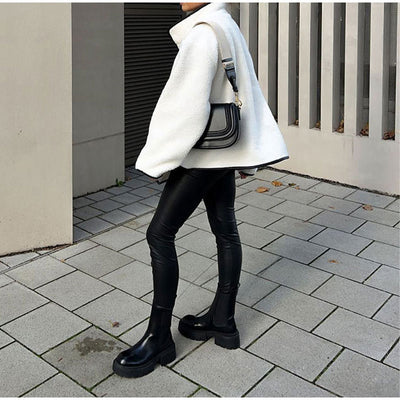 Chaqueta Cálida de Otoño e Invierno para Mujer con Cierre Simple - Image 4