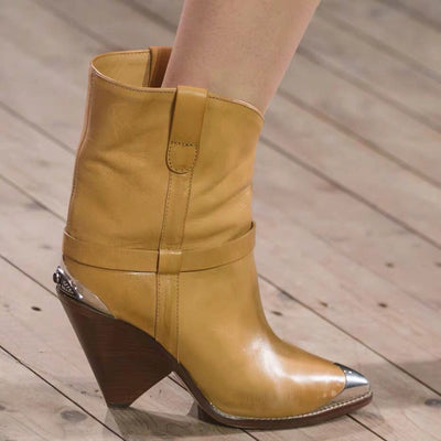 Botas Tobilleras de Tacón Alto con Punta Metálica - Image 11