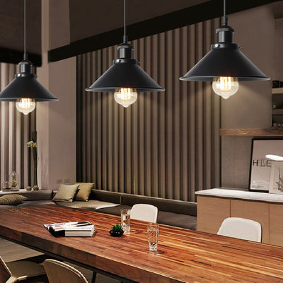 Lámpara Colgante Industrial Estilo Restaurante con Tapa de Hierro Antiguo - Image 12