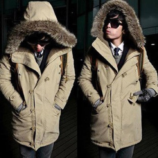 Abrigo Parka de Invierno para Hombre - Chaqueta Cálida de Algodón