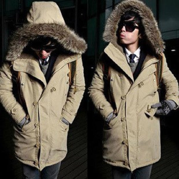 Abrigo Parka de Invierno para Hombre - Chaqueta Cálida de Algodón