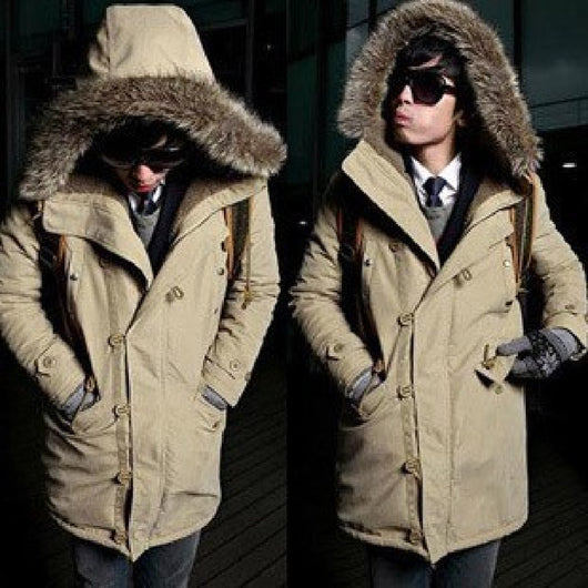 Abrigo Parka de Invierno para Hombre - Chaqueta Cálida de Algodón