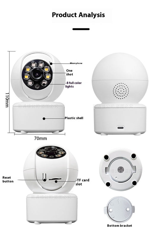 Cámara de Seguridad Panorámica HD 1080p con Bluetooth y Doble Iluminación - Image 7