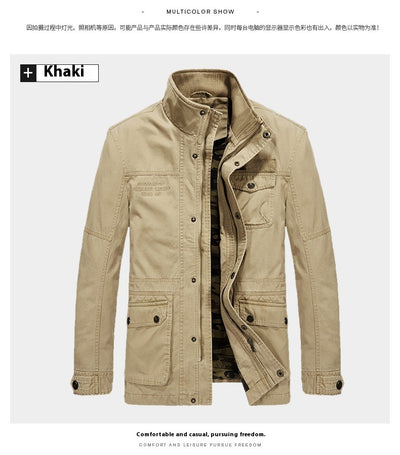 Chaqueta de Algodón Lavado Suelta para Hombre - Image 10