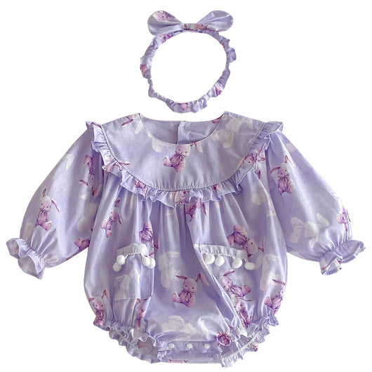 Enterizo Triangular para Bebé Niña en Púrpura - Image 5