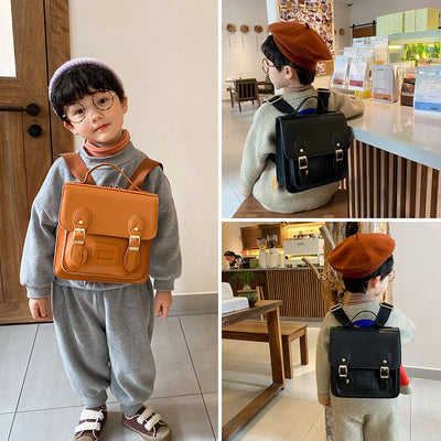 Mochila Escolar Estilo Británico Preppy para Niños