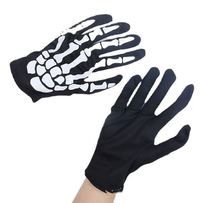 Guantes Fantasma Terrorífico con Calaveras y Huesos para Halloween - Image 5