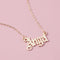 English Letter Necklace Clavicle Chain Dorado