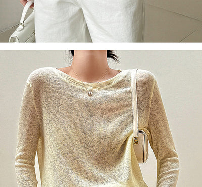 Blusa Suelta Tejida de Manga Larga Estilo Idle Premium - Image 20