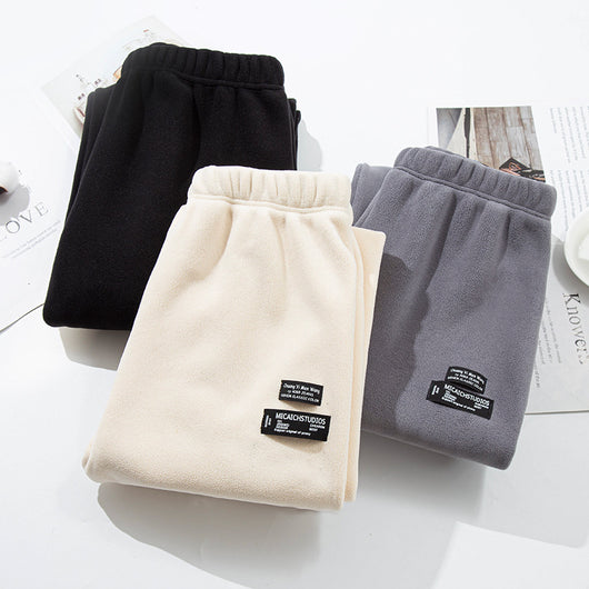 Pantalones Deportivos de Terciopelo Grueso Holgados para Mujer - Image 2