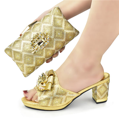 Conjunto de Sandalias y Bolso a Juego con Strass - Estilo Europeo - Image 3