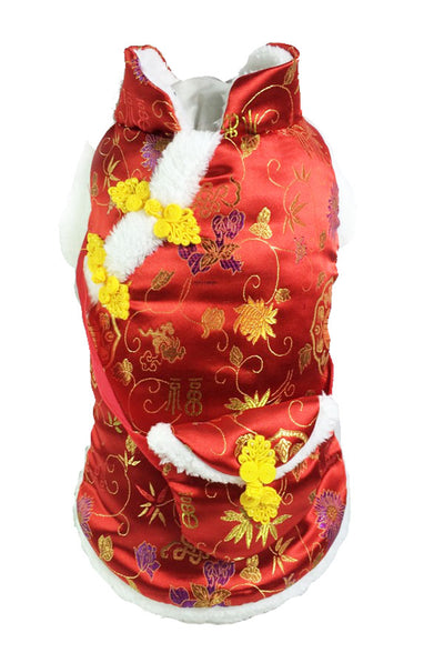Traje Tradicional Chino para Mascotas - Vestido Tang Rojo Año Nuevo - Image 5