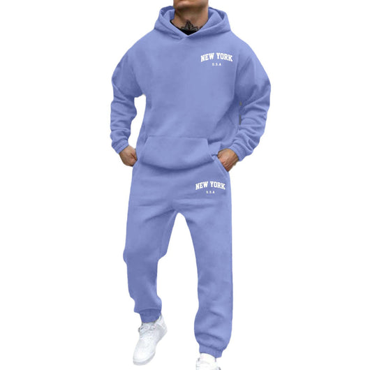 Sudadera con Capucha Forrada en Polar con Diseño Estampado para Hombre - Image 5