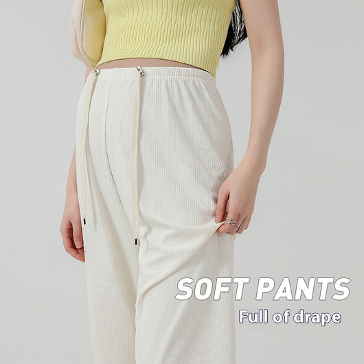 Pantalones Premamá Cómodos de Pierna Ancha sin Cintura Ajustable - Image 3