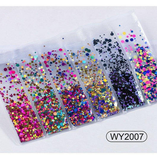 Parches de Uñas con Brillos, Lentejuelas y Diamantes Láser - Diseño Corazón - Image 10