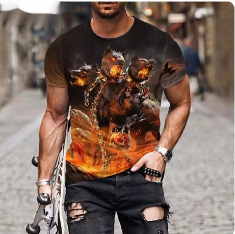 Camiseta 3D Hombre Estampado León Feroz - Diseño Personalidad Fashion - Image 4
