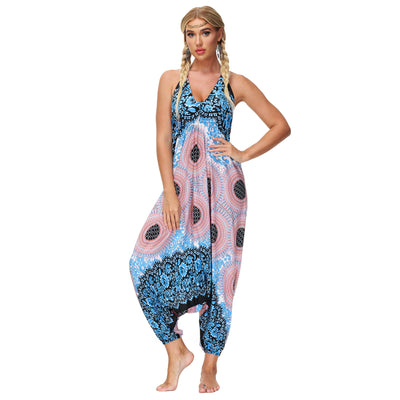 Jumpsuit Casual con Escote V y Amarre al Cuello - Image 5