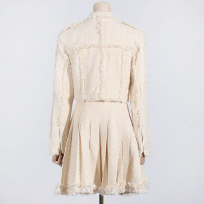 Conjunto de Falda y Chaqueta Corta con Flecos - Image 3