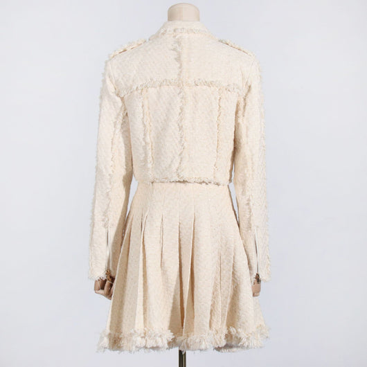 Conjunto de Falda y Chaqueta Corta con Flecos - Image 3