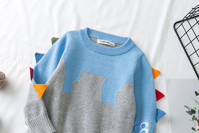 Suéter Infantil con Bordado Jacquard de Dinosaurio - Image 9