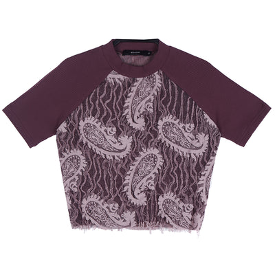 Camiseta Retro con Malla, Borlas y Detalle de Flor en Hombro - Image 10