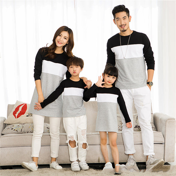 Playera de Manga Larga a Cuadros para Familia - Juego de Cuatro Parejas