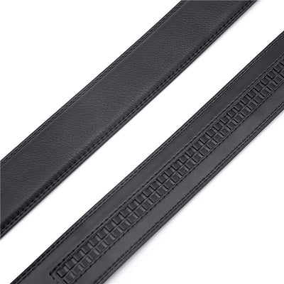 Cinturón de Cuero para Hombre con Hebilla Automática - Doble Capa de Cuero Vacuno - Image 13