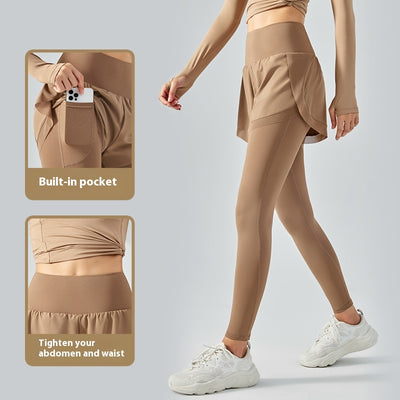 Leggins de Cintura Alta con Efecto Dos Piezas y Malla Antiexposición - Image 3