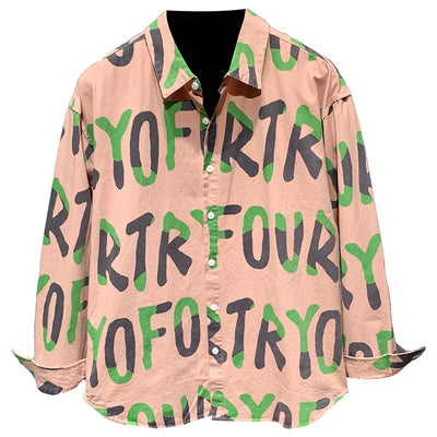 Camisa Casual de Algodón con Estampado de Letras para Hombre - Image 8
