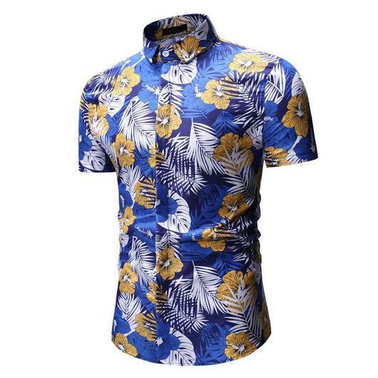 Camisa Floral de Playa para Hombre - Manga Corta de Verano - Image 7