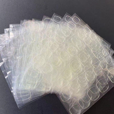 Uñas Postizas Adhesivas Ultrafinas de Gel Doble Cara - Súper Adherentes y Reutilizables