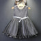 Vestido Princesa Niña con Lentejuelas, Lazo y Falda Plisada sin Mangas
