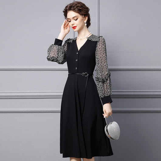Vestido Primaveral Escote V Elegante - Image 12