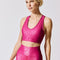Conjunto de Yoga y Fitness Estampado Leopardo Metalizado para Mujer
