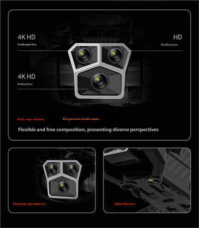 Dron YT150 con Triple Cámara, Esquiva Obstáculos y Motor sin Escobillas - Image 7