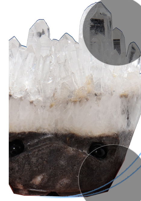 Erizo de Cristal Blanco Natural con Clúster de Gemas - Image 8