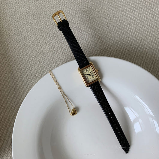 Reloj de Cuero Rectangular para Mujer - Diseño Clásico Simple - Image 5