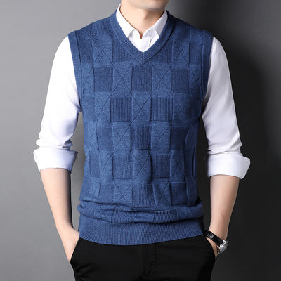 Chaleco Jacquard Texturizado para Hombre - Diseño Elegante en Colores Sólidos - Image 7